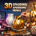 Nuo skaitmeninio modelio iki interjero puošmenos – 3D spaudinių apdirbimo menas