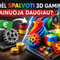 Kodėl spalvotų 3D gaminių kaina yra ženkliai didesnė nei vienos spalvos gaminio?
